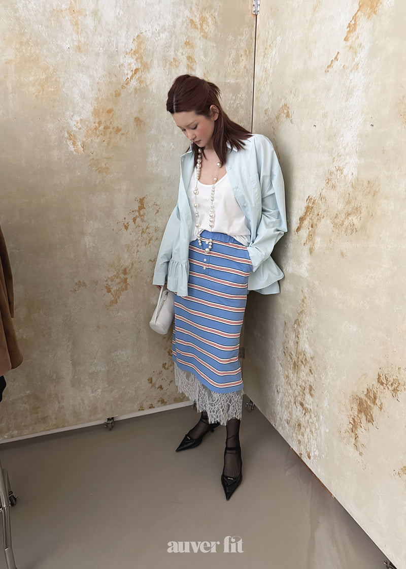Auver_Fit - Korean Women Fashion - #momslook - Palette Lace Skirt - 10