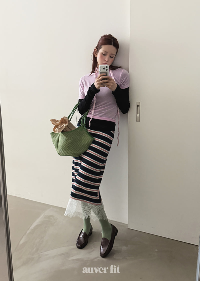 Auver_Fit - Korean Women Fashion - #momslook - Palette Lace Skirt - 6