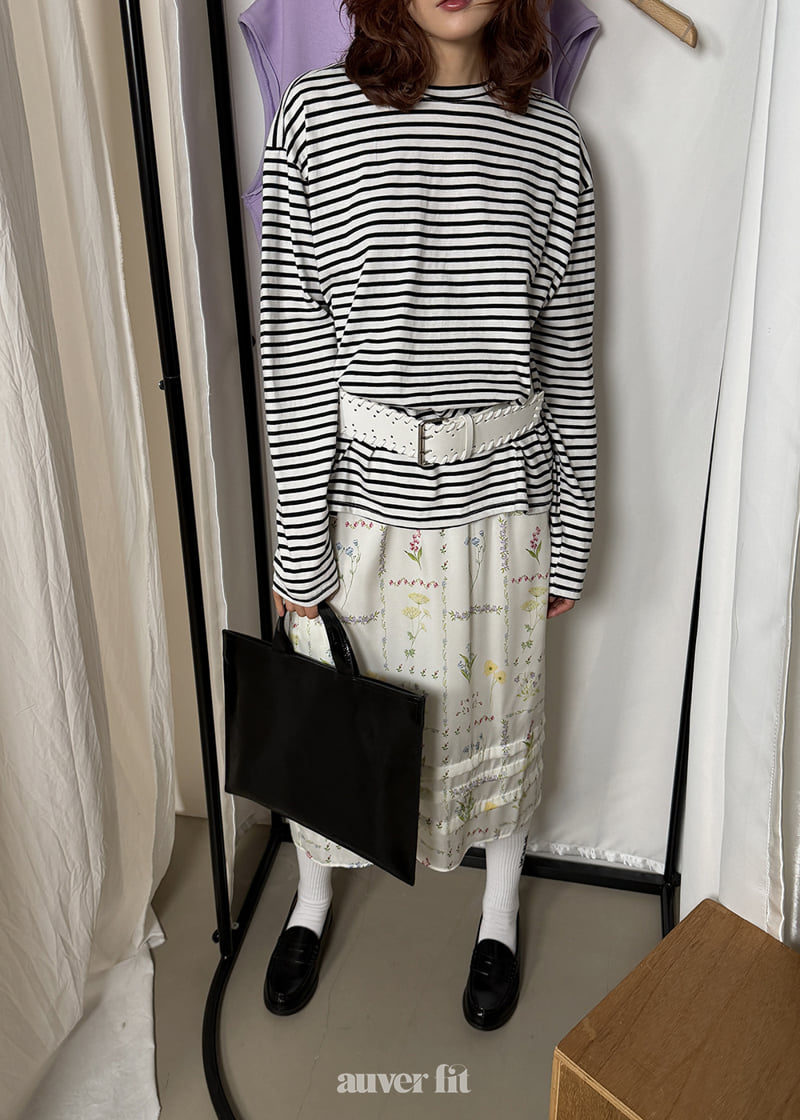 Auver_Fit - Korean Women Fashion - #momslook - Flower Pintuck Midi Skirt - 11