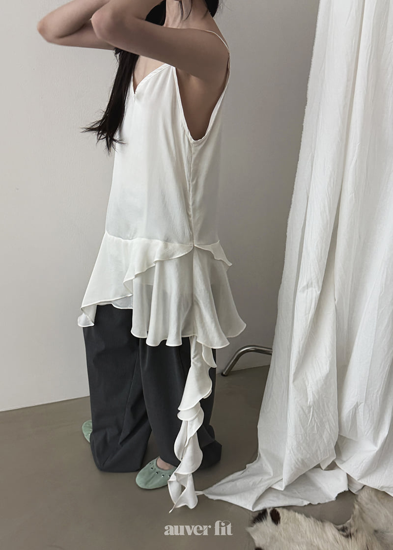 Auver_Fit - Korean Women Fashion - #vintagekidsstyle - Asymmetric Tail Sleeveless One-piece - 4