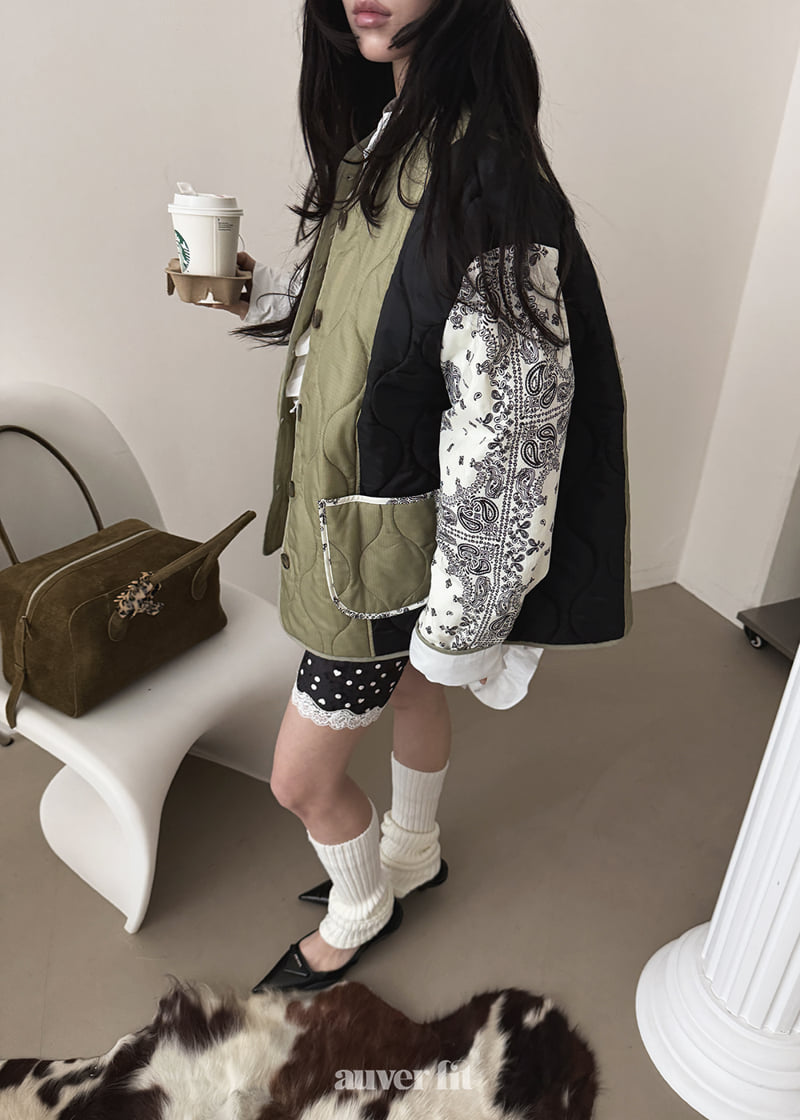Auver_Fit - Korean Women Fashion - #restrostyle - Paisley Balloon Jumper - 8