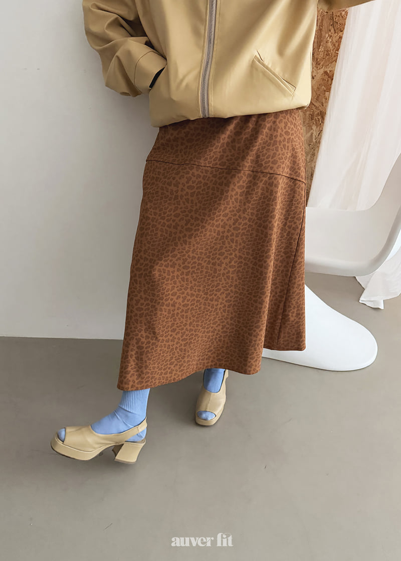 Auver_Fit - Korean Women Fashion - #restrostyle - Leopard Nubuck Skirt - 6
