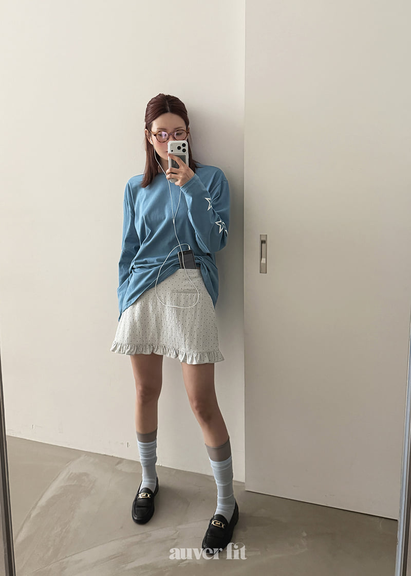Auver_Fit - Korean Women Fashion - #restrostyle - Star Long Sleeve Tee - 8