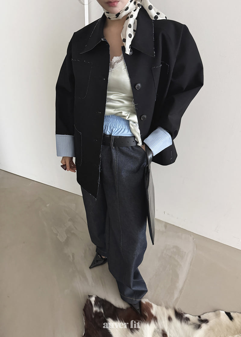 Auver_Fit - Korean Women Fashion - #romanticstyle - Classic Bonded Jacket - 2
