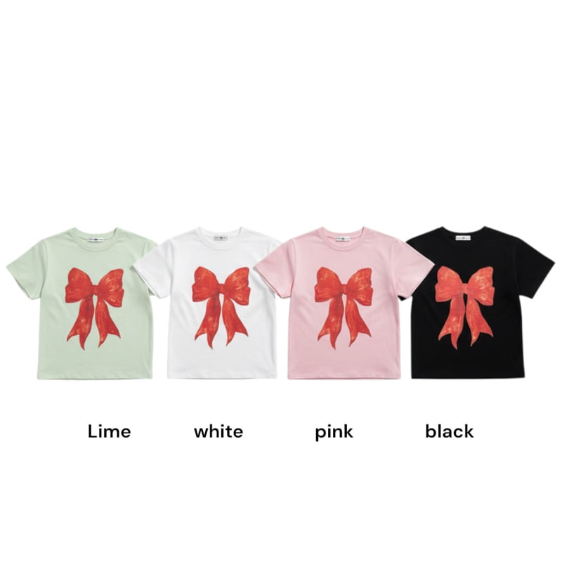 Auver_Fit - Korean Women Fashion - #romanticstyle - Ribbon Heart Tee - 12