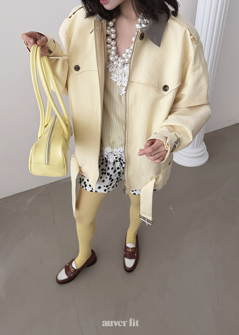 Auver_Fit - Korean Women Fashion - #shopsmall - Trench Contrast Jumper - 5