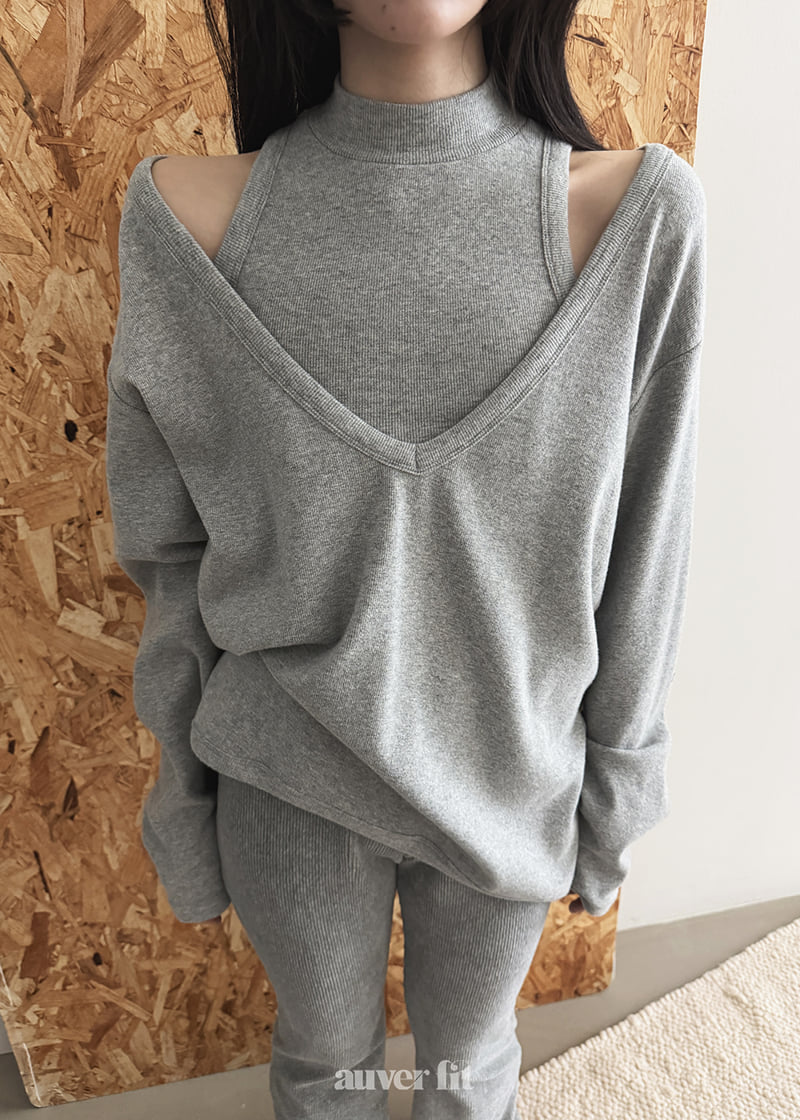 Auver_Fit - Korean Women Fashion - #shopsmall - V-Neck Layered Tee