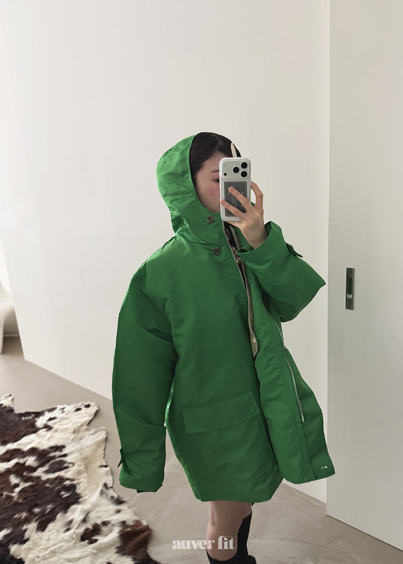 Auver_Fit - Korean Women Fashion - #thatsdarling - Hooded Half Jacket Set - 8