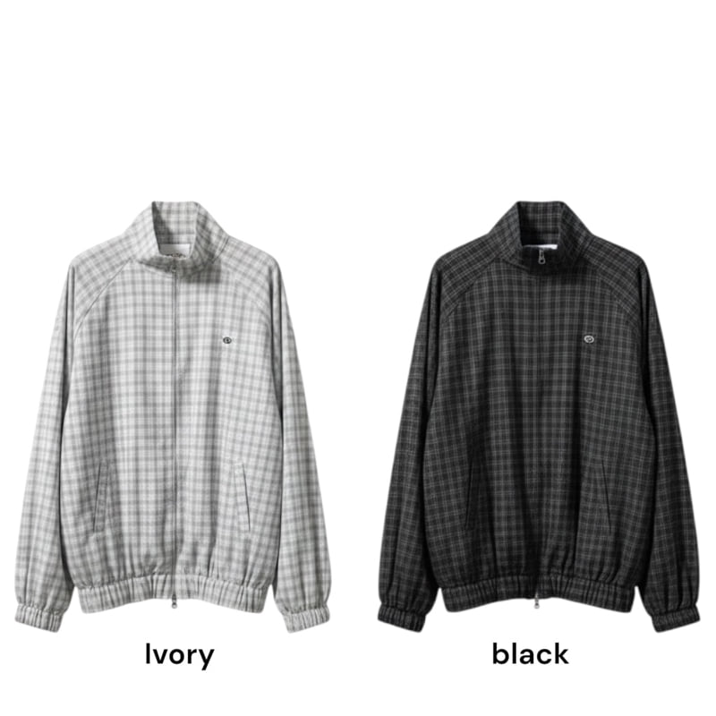 Auver_Fit - Korean Women Fashion - #thatsdarling - Check Track Zip-Up - 12