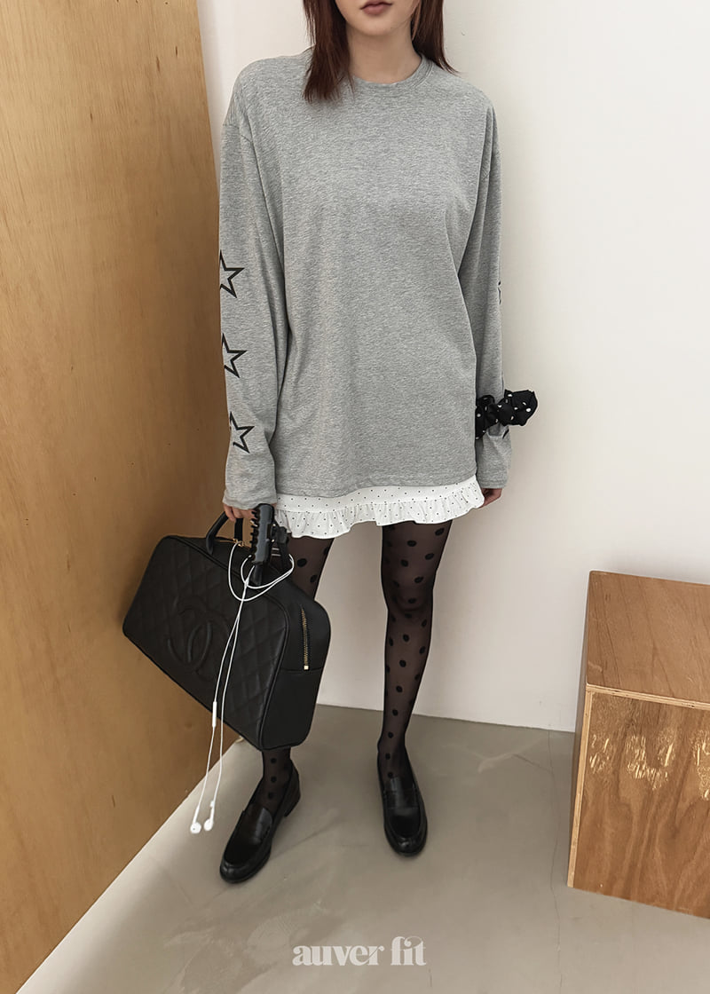 Auver_Fit - Korean Women Fashion - #thatsdarling - Star Long Sleeve Tee - 11