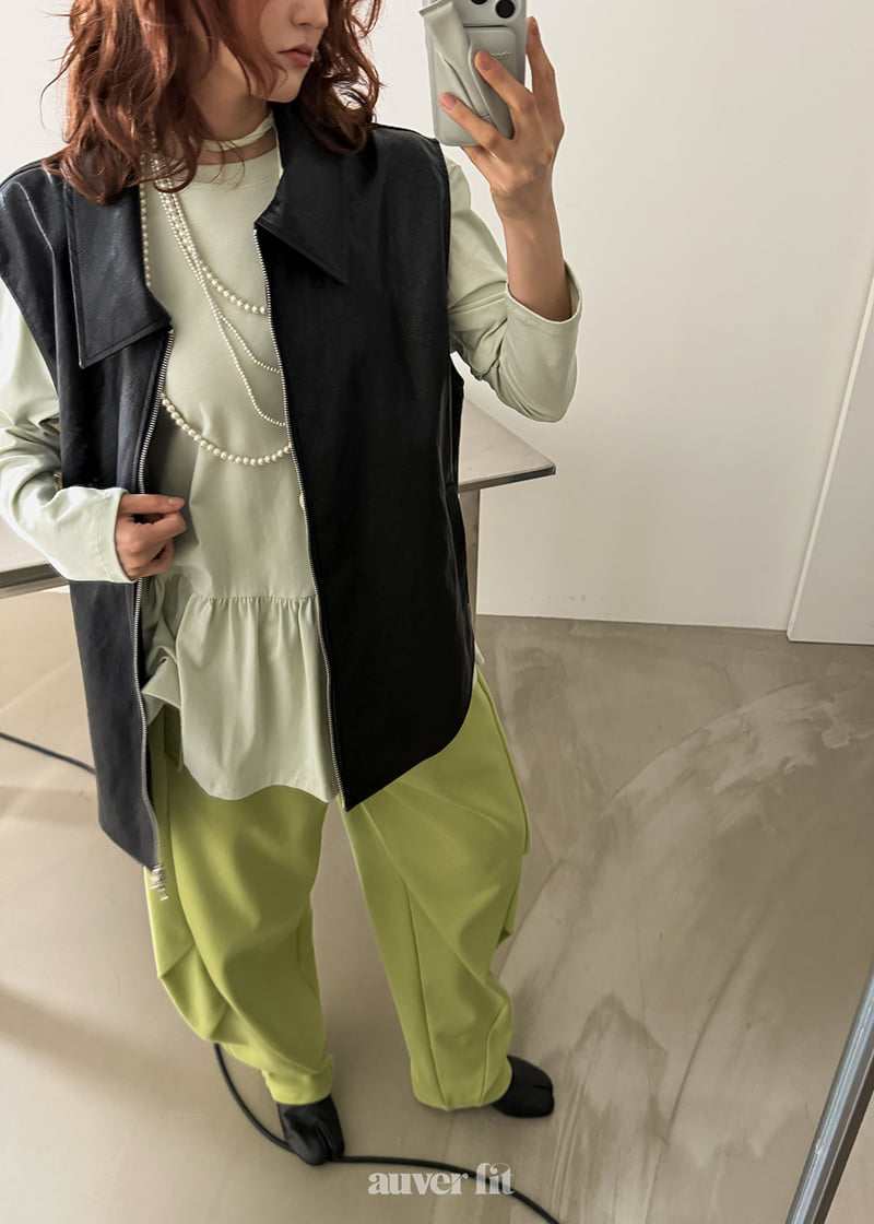 Auver_Fit - Korean Women Fashion - #thatsdarling - Glossy Shirt Vest - 6