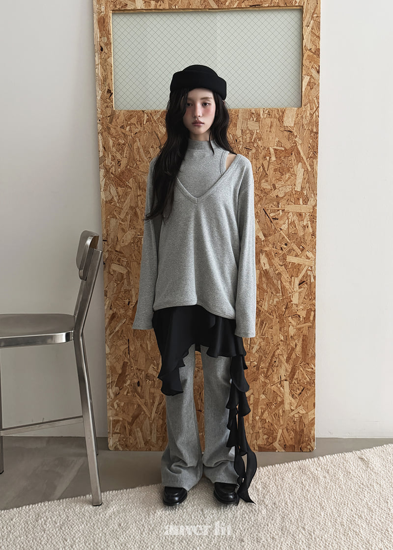 Auver_Fit - Korean Women Fashion - #thelittlethings - V-Neck Layered Tee - 3