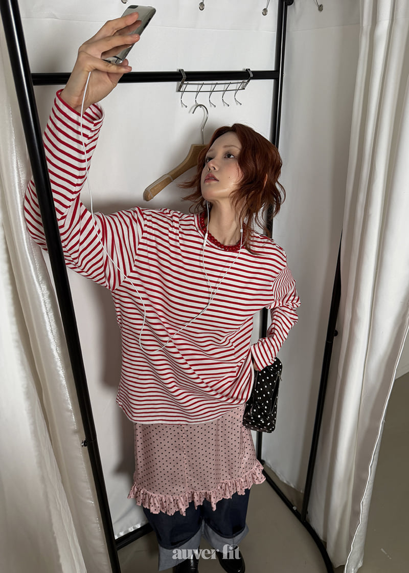 Auver_Fit - Korean Women Fashion - #thelittlethings - Striped Long Sleeve Tee - 5