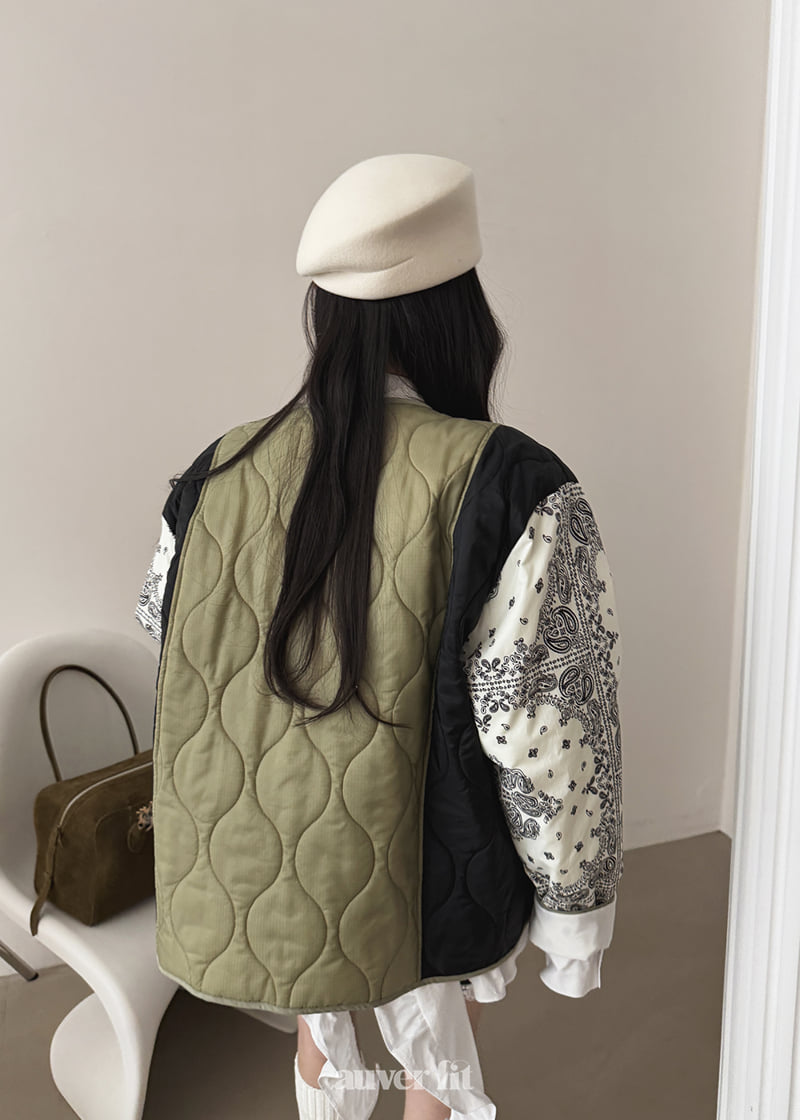 Auver_Fit - Korean Women Fashion - #vintagekidsstyle - Paisley Balloon Jumper - 6