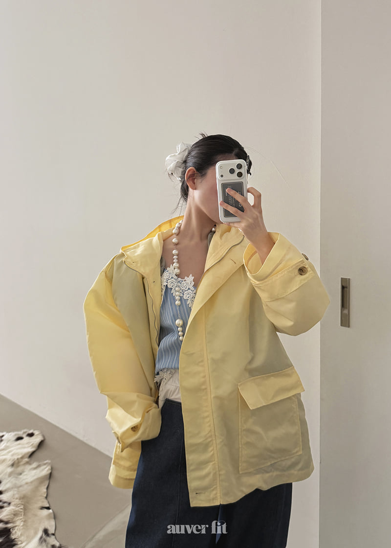 Auver_Fit - Korean Women Fashion - #womensfashion - Hooded Half Jacket Set