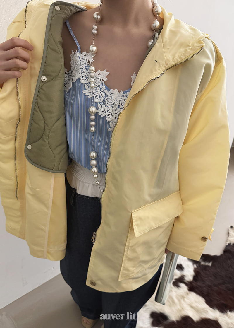 Auver_Fit - Korean Women Fashion - #womensfashion - Hooded Half Jacket Set - 11