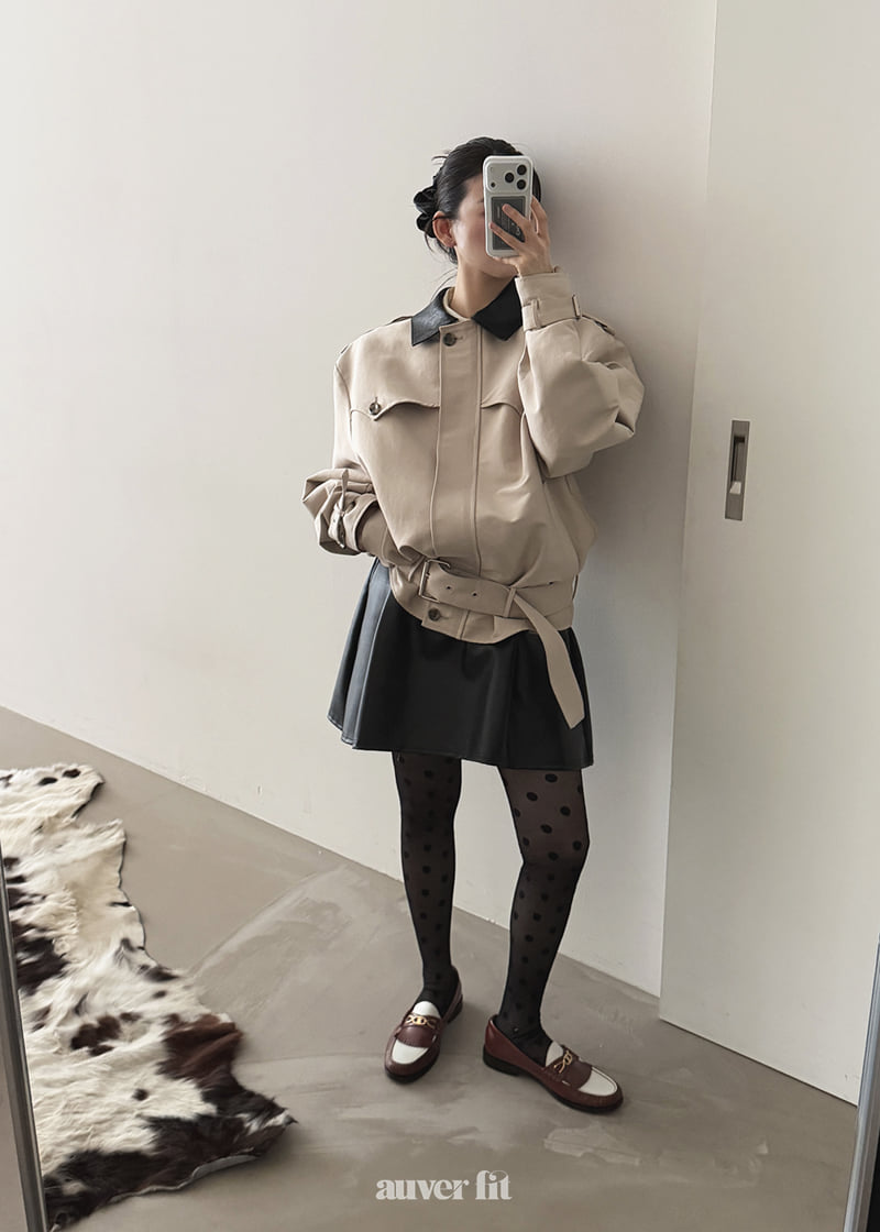 Auver_Fit - Korean Women Fashion - #womensfashion - Trench Contrast Jumper - 11