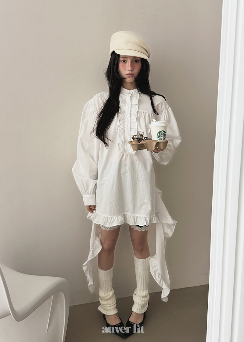 Auver_Fit - Korean Women Fashion - #womensfashion - Side Frill Blouse - 12
