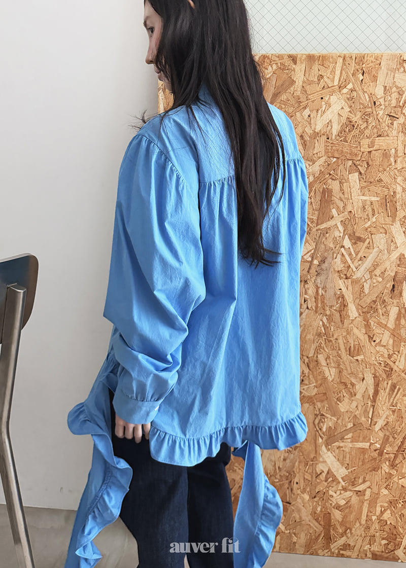 Auver_Fit - Korean Women Fashion - #womensfashion - Side Frill Blouse - 8