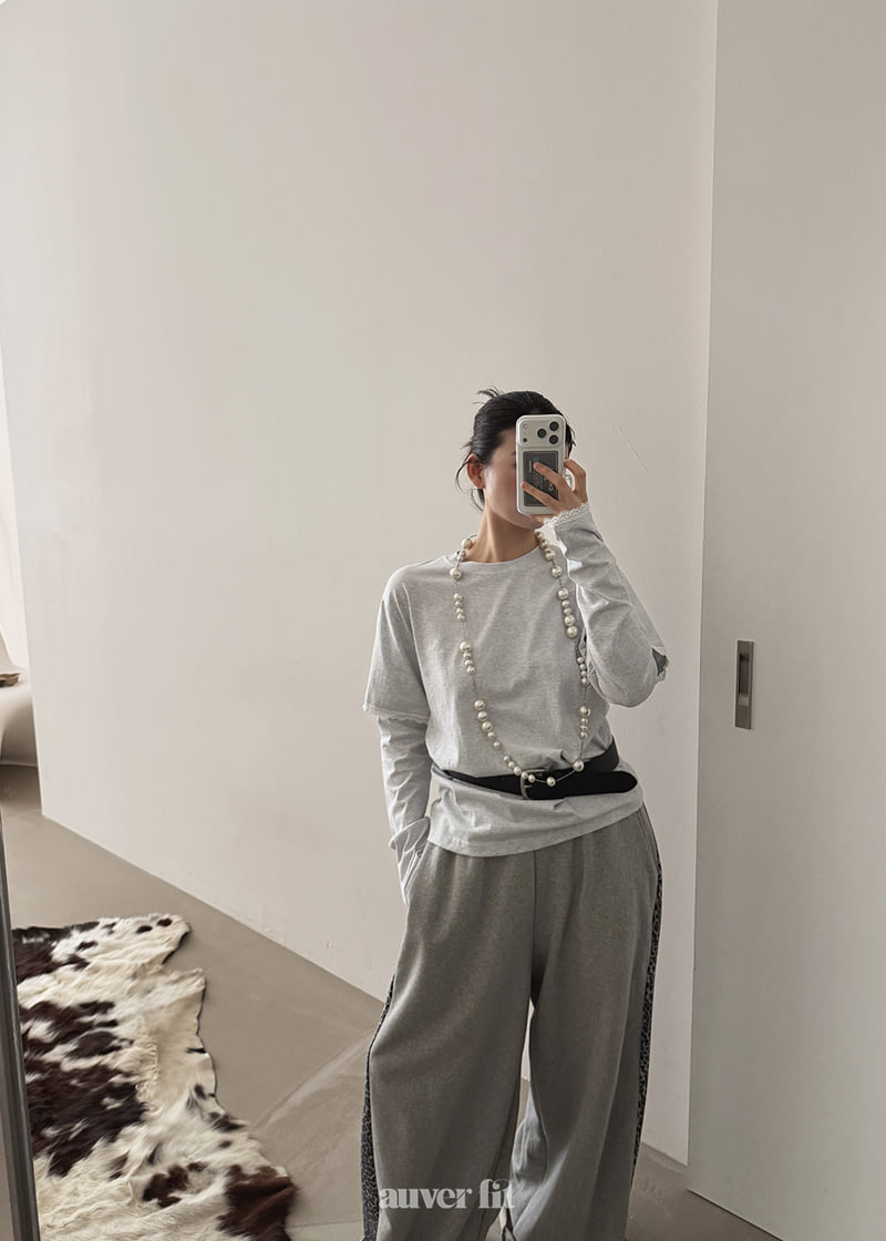 Auver_Fit - Korean Women Fashion - #womensfashion - Madeleine Layered Tee - 8