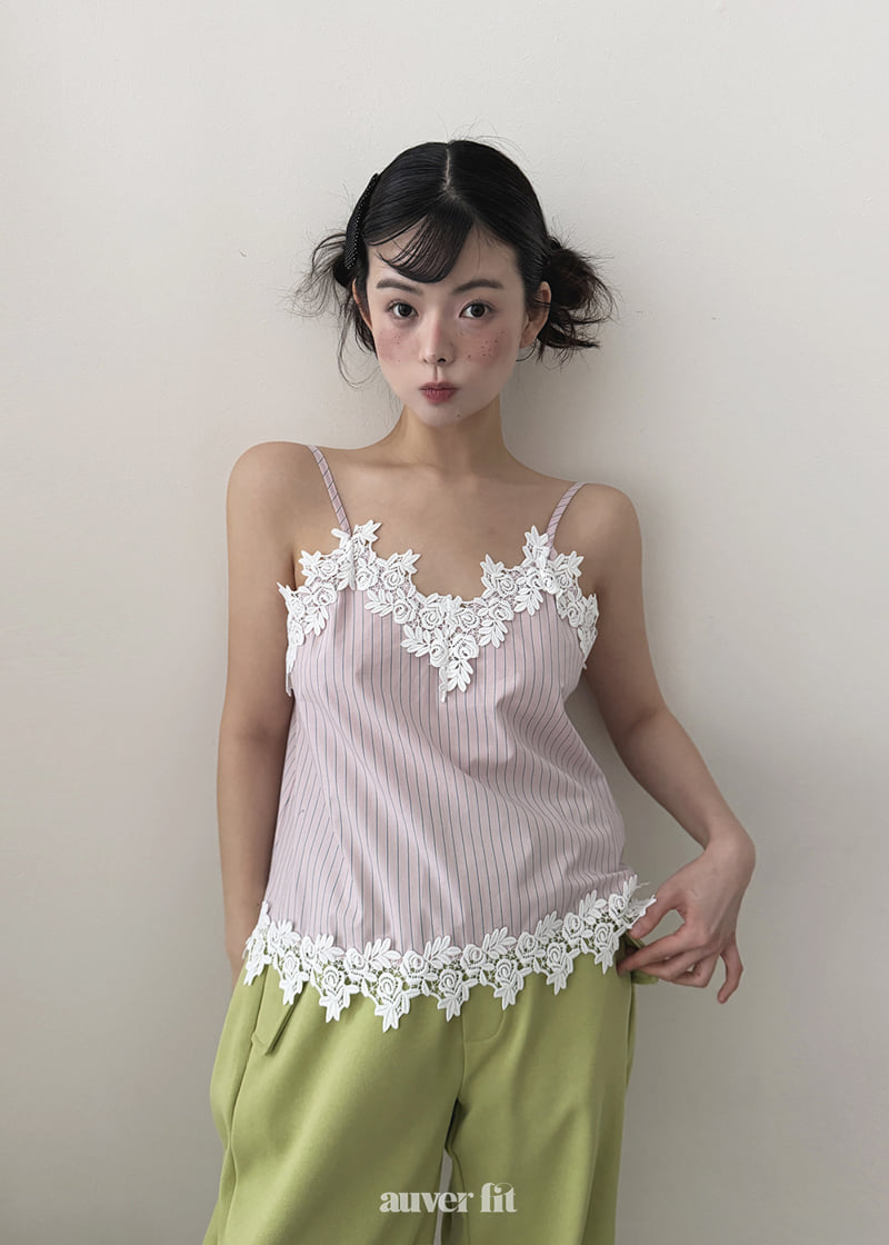 Auver_Fit - Korean Women Fashion - #womensfashion - Stripe Laurel Sleeveless