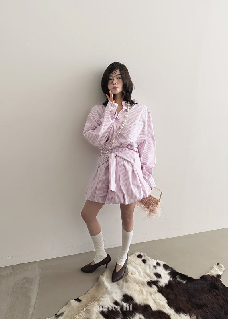 Auver_Fit - Korean Women Fashion - #womensfashion - Stripe Double Pocket Set
