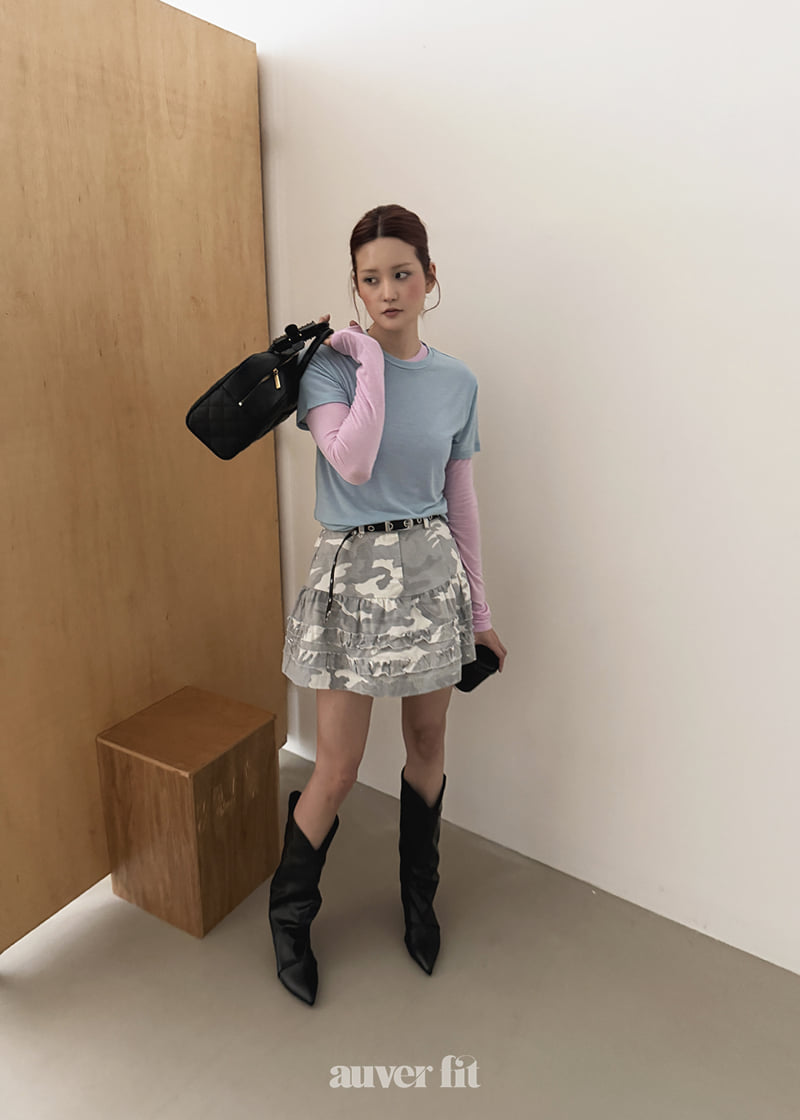 Auver_Fit - Korean Women Fashion - #womensfashion - Military Frill Mini Skirt - 2