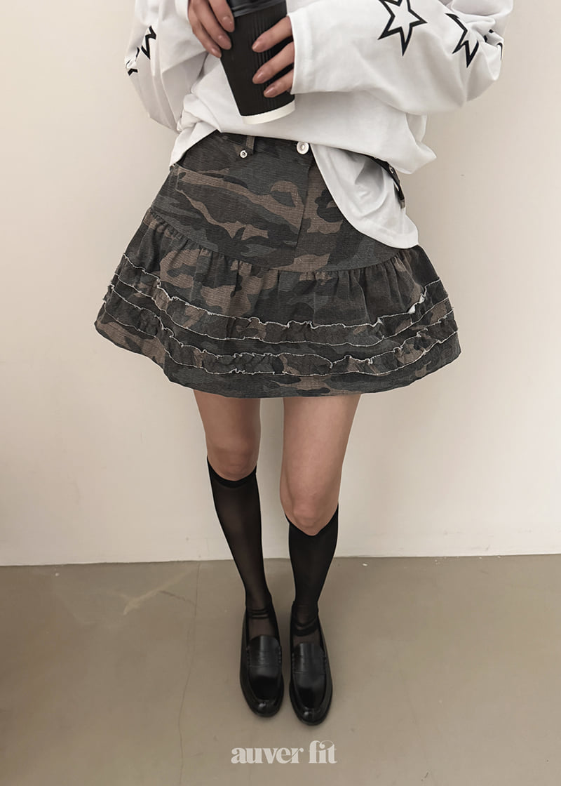 Auver_Fit - Korean Women Fashion - #womensfashion - Military Frill Mini Skirt - 8