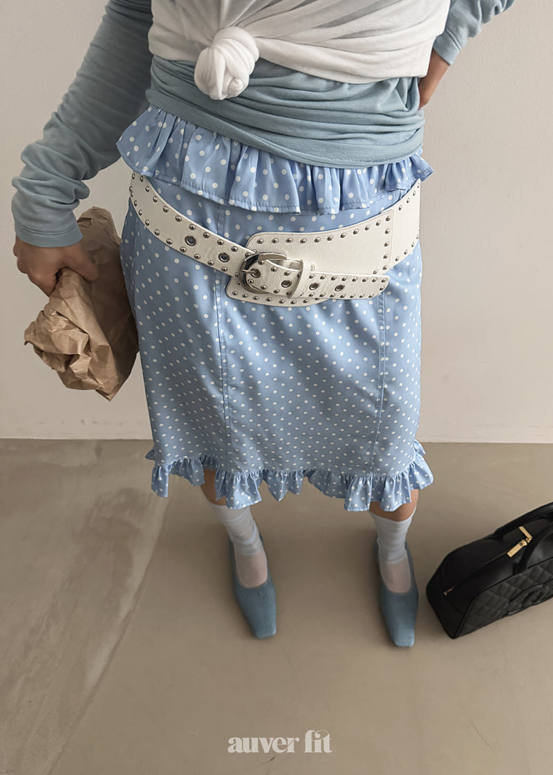 Auver_Fit - Korean Women Fashion - #womensfashion - Double Frill Dot Skirt - 5