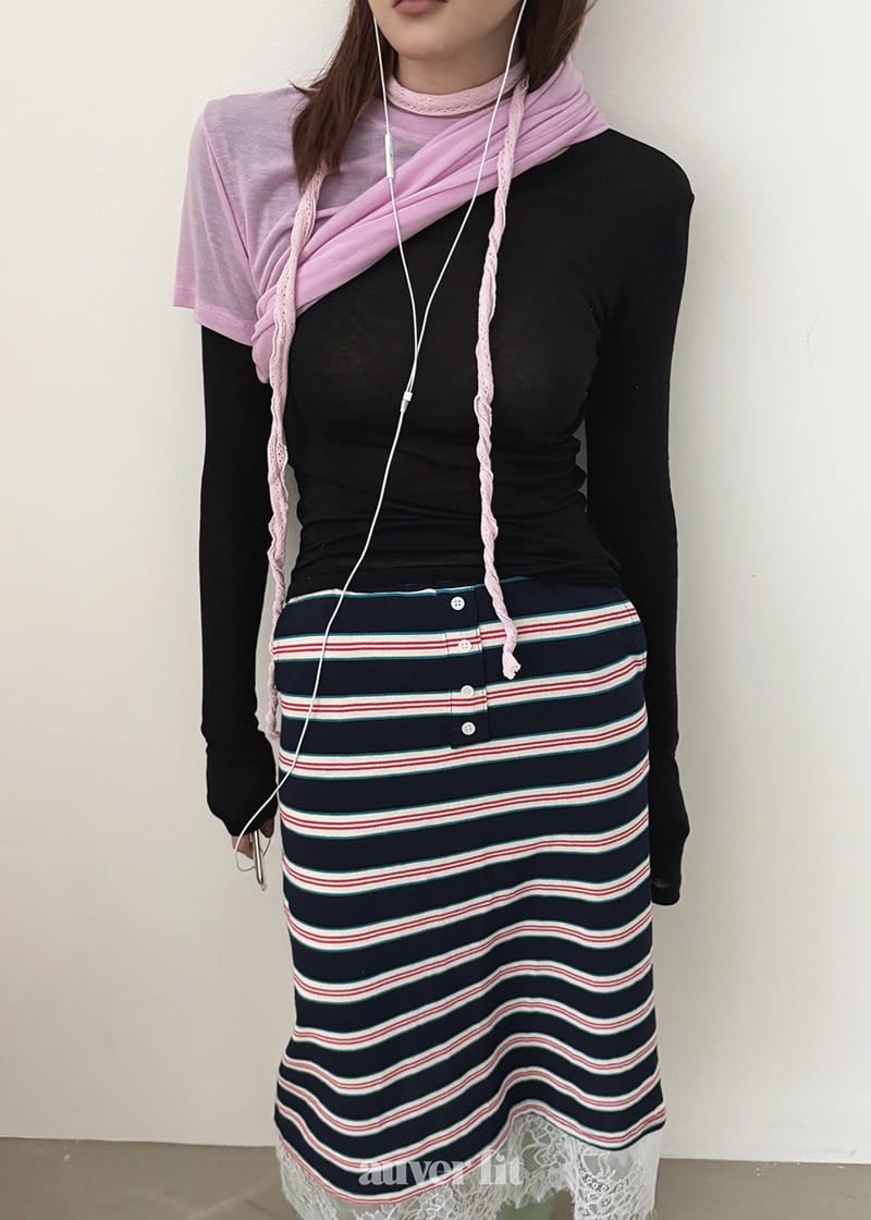 Auver_Fit - Korean Women Fashion - #womensfashion - Palette Lace Skirt - 5