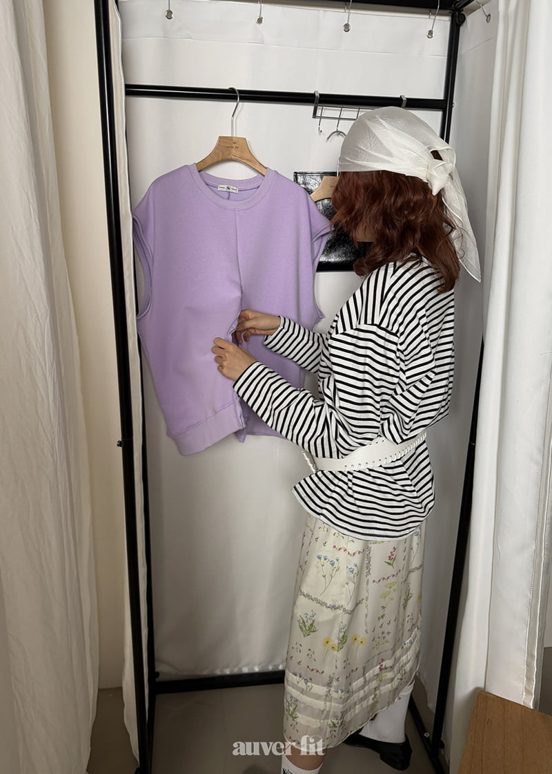 Auver_Fit - Korean Women Fashion - #womensfashion - Striped Long Sleeve Tee - 9