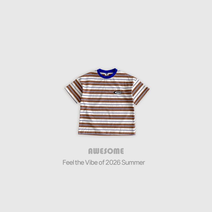 Awesome Bebe - Korean Children Fashion - #fashionkids - With Stripe Short Sleeve Tee - 8