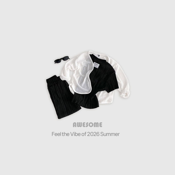 Awesome Bebe - Korean Children Fashion - #fashionkids - Pleats Top Bottom Set - 3