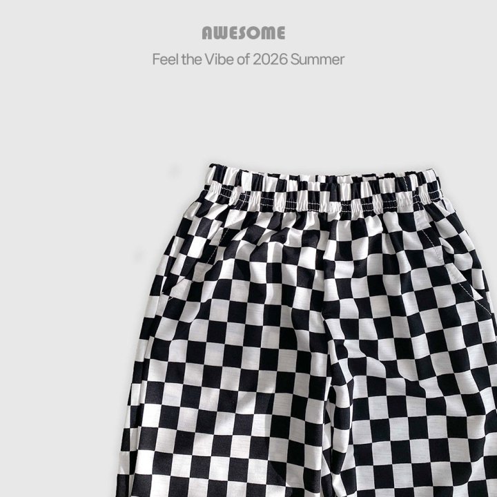 Awesome Bebe - Korean Children Fashion - #kidsshorts - Check Ice Jogger Pants - 5