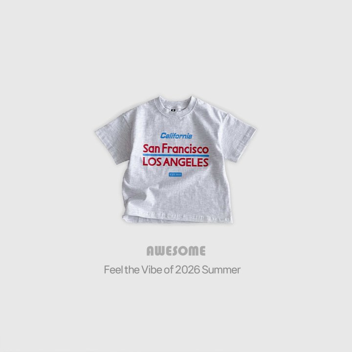 Awesome Bebe - Korean Children Fashion - #kidsstore - California Short Sleeve Tee - 8