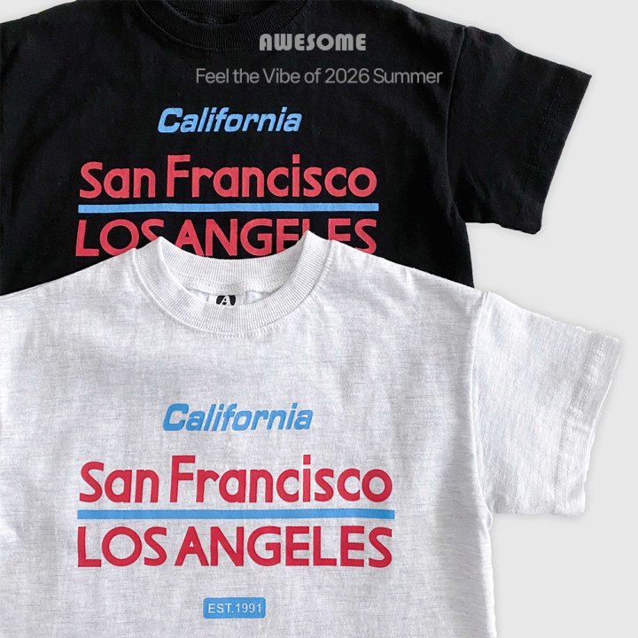 Awesome Bebe - Korean Children Fashion - #kidzfashiontrend - California Short Sleeve Tee - 9