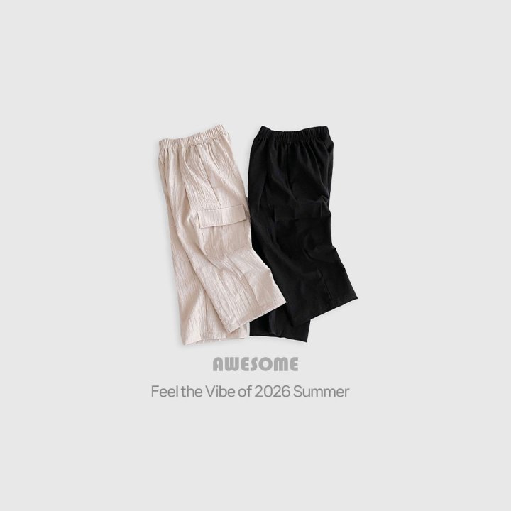 Awesome Bebe - Korean Children Fashion - #kidzfashiontrend - Linen Cargo Pants