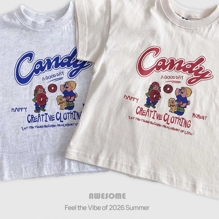 Awesome Bebe - Korean Children Fashion - #littlefashionista - Candy Short Sleeve Tee - 10