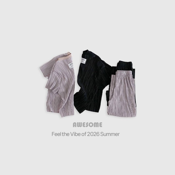 Awesome Bebe - Korean Children Fashion - #minifashionista - Pleats Top Bottom Set - 10