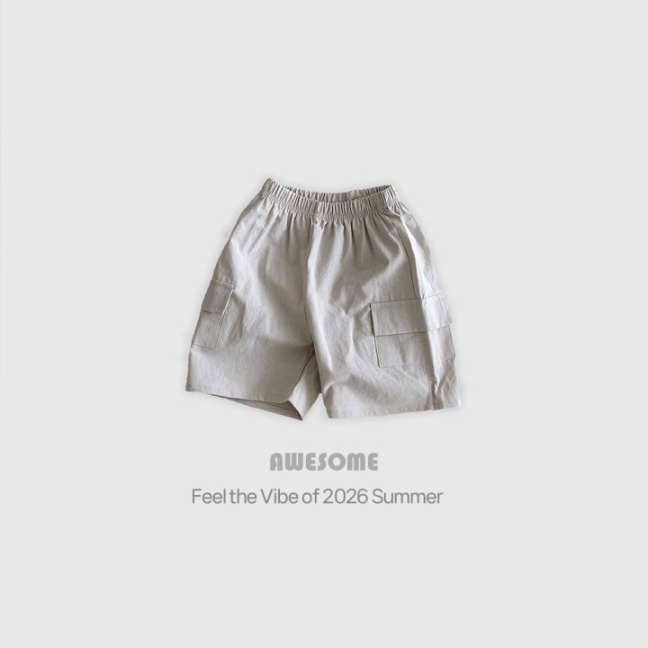 Awesome Bebe - Korean Children Fashion - #stylishchildhood - Linen Cargo Half Pants - 6