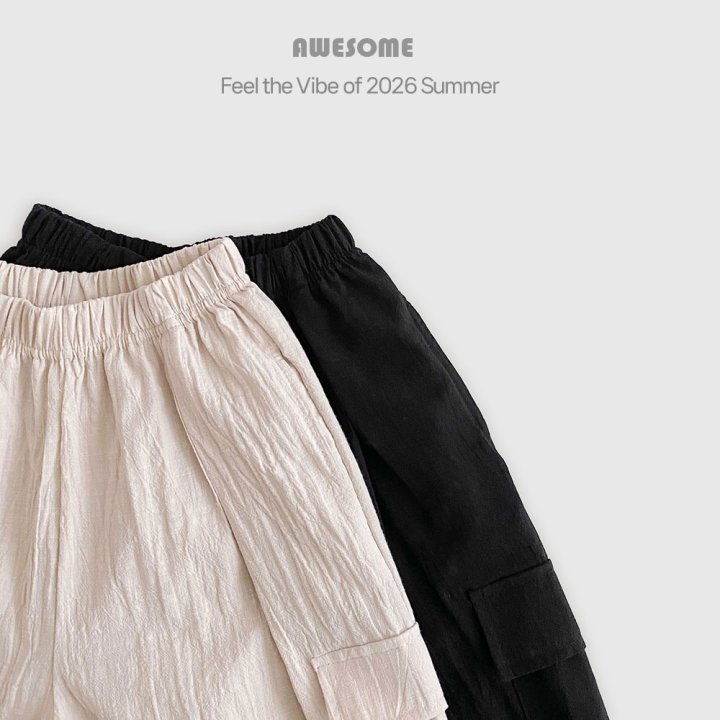 Awesome Bebe - Korean Children Fashion - #todddlerfashion - Linen Cargo Pants - 7