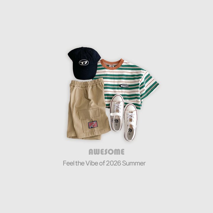 Awesome Bebe - Korean Children Fashion - #toddlerclothing - Cargo Label Half Pants - 6