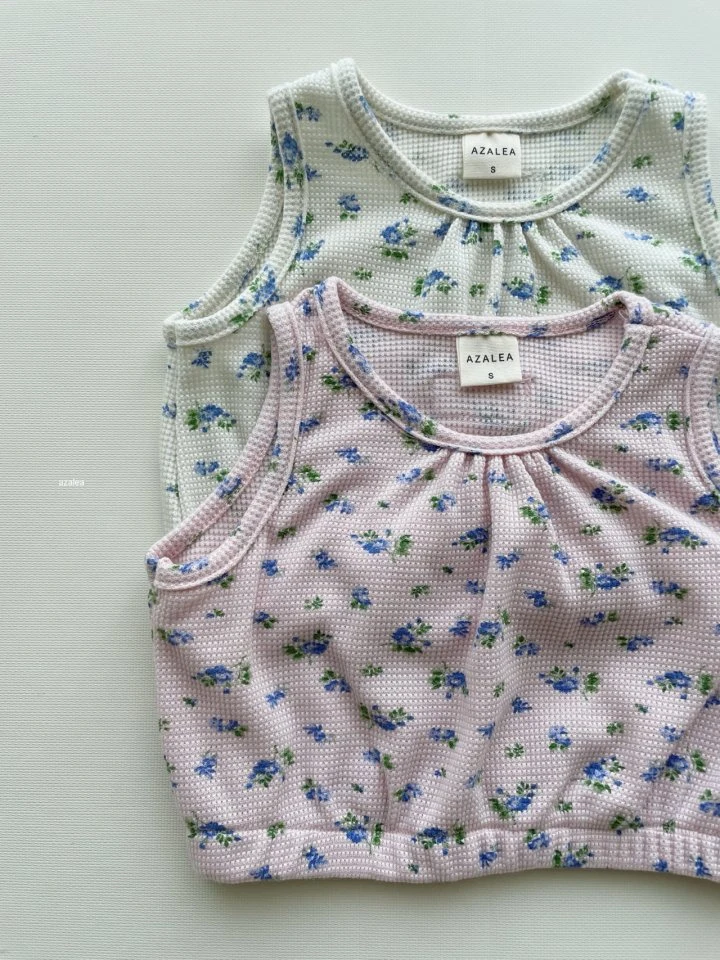 Azalea - Korean Children Fashion - #kidzfashiontrend - Berry Waffle Vest - 4