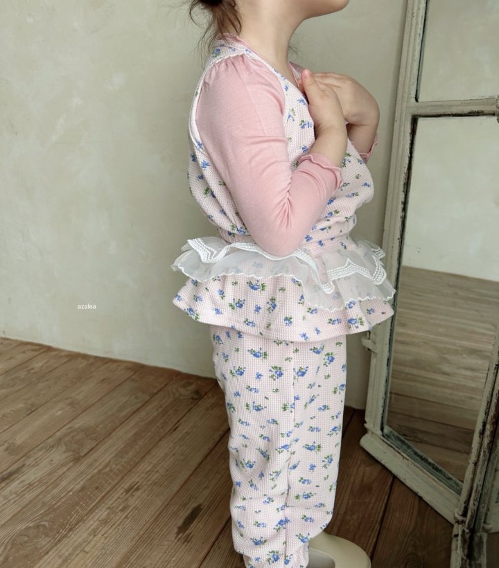 Azalea - Korean Children Fashion - #childrensboutique - Berry Waffle Jogger Pants - 11