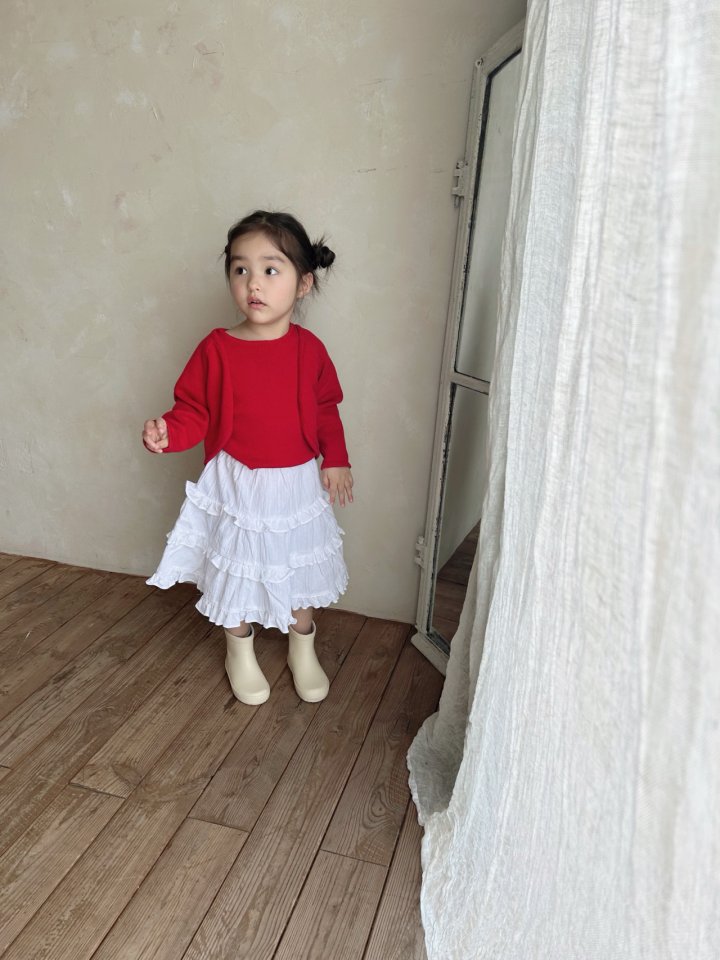 Azalea - Korean Children Fashion - #kidsstore - Beads Cardigan Set - 12