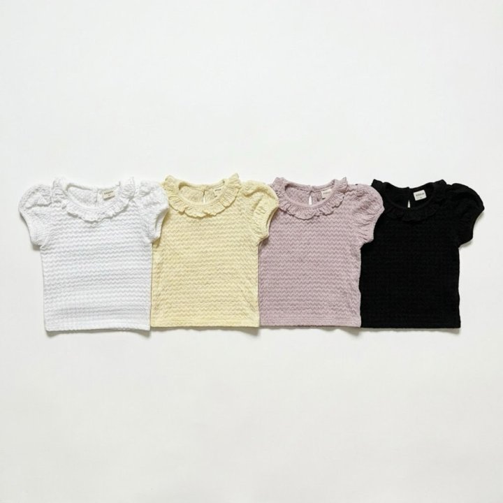 Azalea - Korean Children Fashion - #kidzfashiontrend - Zigzag Frill Tee - 2