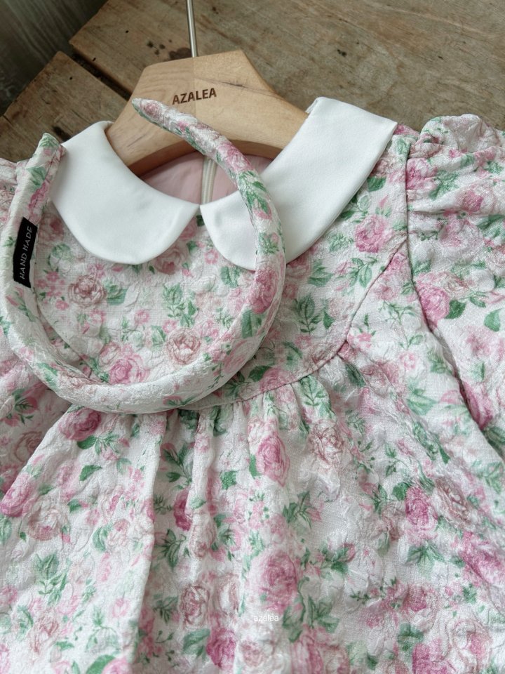 Azalea - Korean Children Fashion - #littlefashionista - Jacquard Rose One-piece - 7