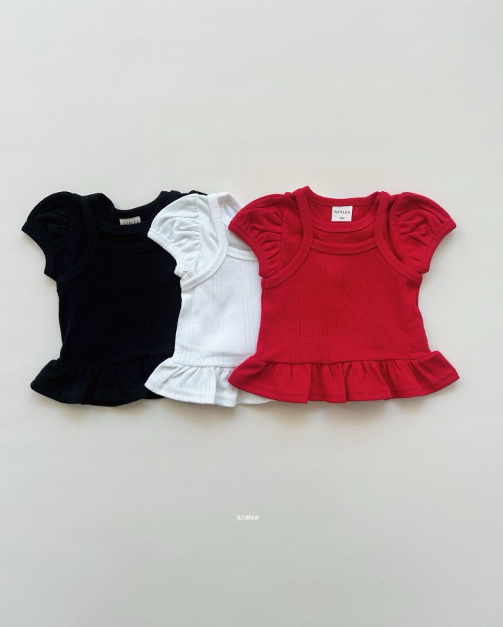 Azalea - Korean Children Fashion - #littlefashionista - Red Flavor Sleeveless Set - 2