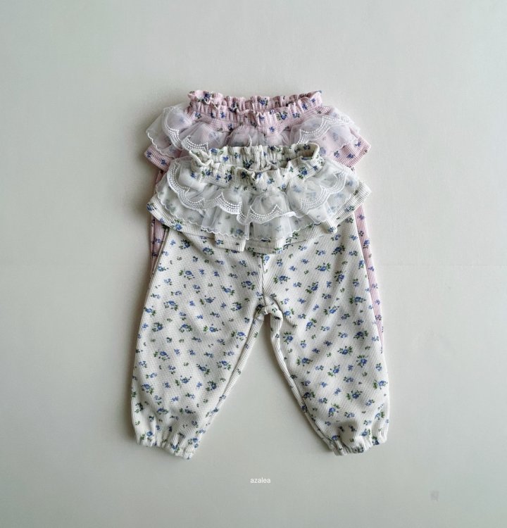 Azalea - Korean Children Fashion - #littlefashionista - Berry Waffle Jogger Pants - 3