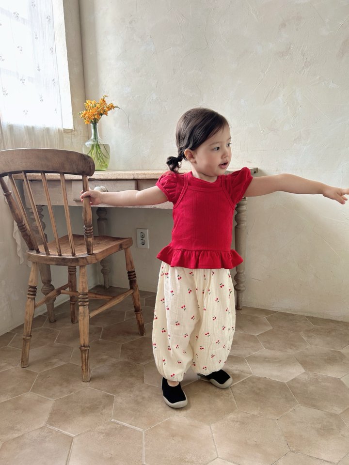 Azalea - Korean Children Fashion - #magicofchildhood - Cherry Bubble Pants - 9